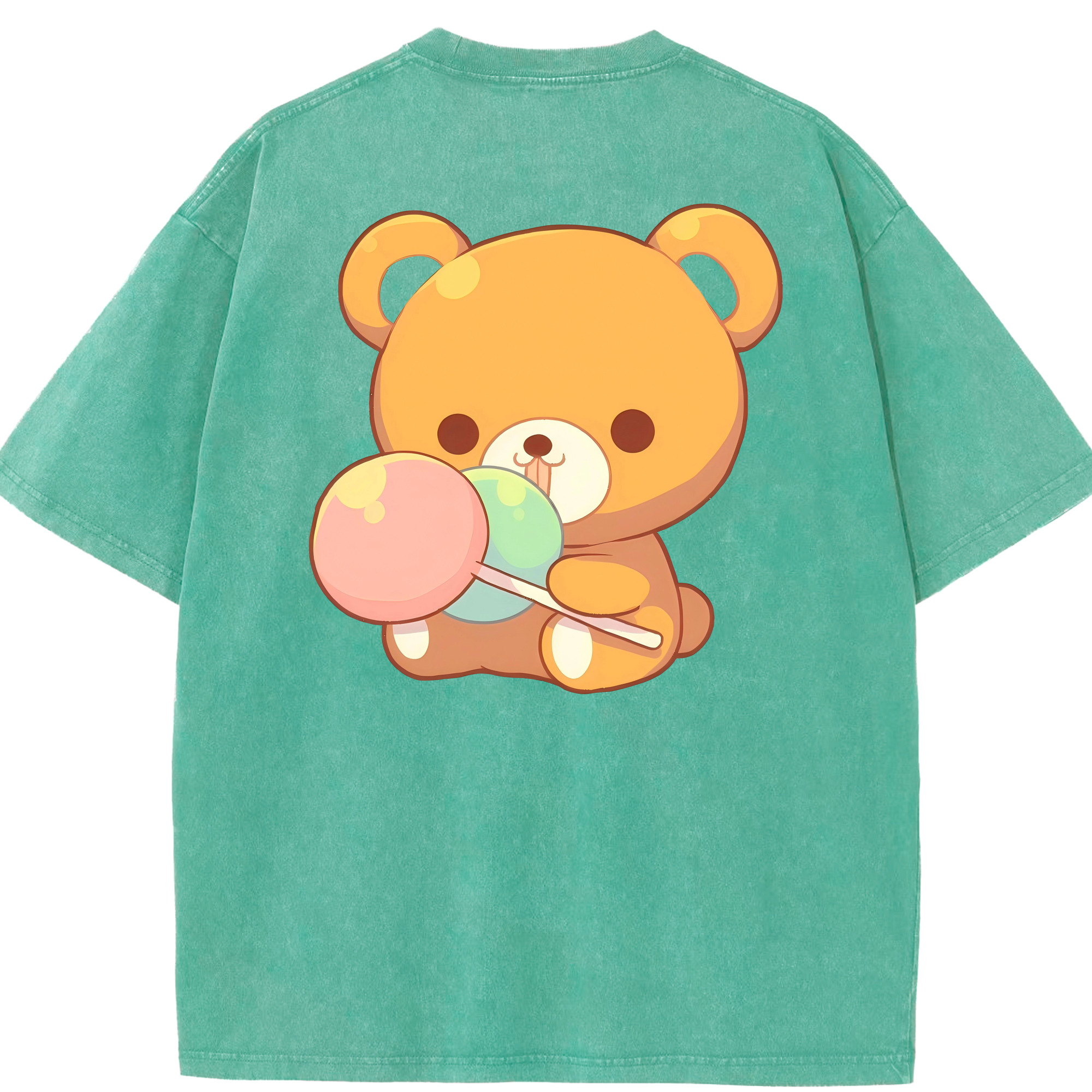 （画像用） リラックマ リラックマ キイロイトリ Rilakkuma Korilakkuma Kiiroitori 綿100% ヴィンテージ風 半袖Tシャツ（背面プリント）
